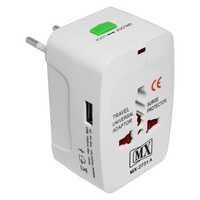 Universal Travel Adaptor With Build In Usb Charger Port With Surge/spike Protector Mx 2731a