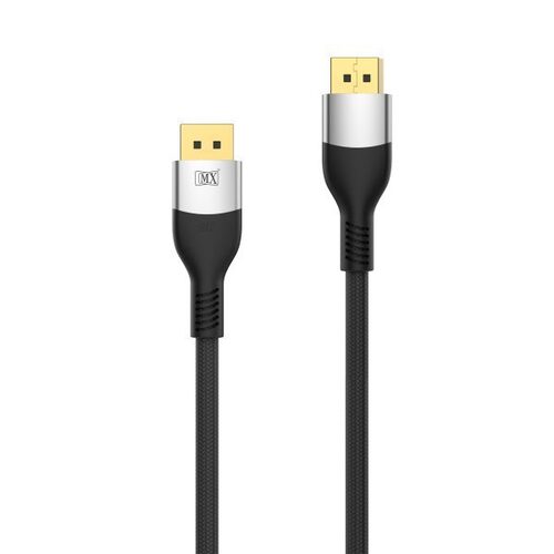 MX 1.4V DisplayPort Male to Male Audio-Video Ultra HD 8K 60 Hz Nylon Braided Cable with 32.4 Gbps Transfer Rate 1.5 Mtr