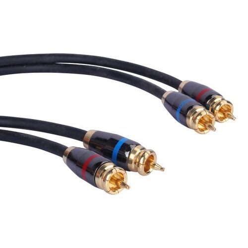 MX 2 RCA TO MX 2 RCA PLUG CORD WITH LOCKING SYSTEM - 5 FT