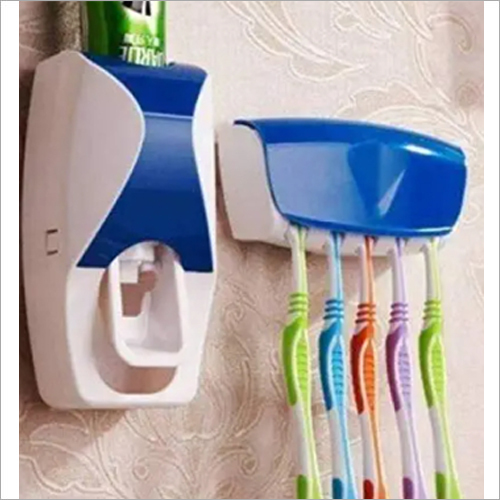 Tooth Brush Holder - Glossy Finish, Rectangular Shape | Vibrant Blue Color for Stylish Bathroom Organization