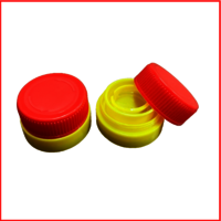 36 Mm Double Color Ctc - Plastic, 36 Mm, Yellow/white/red/green | Screw Cap For Bottles, High Strength, Lightweight, Customizable Options