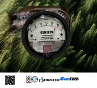 Differential Pressure Gauge GEMTECH Range 0-2.5 Kilopascal