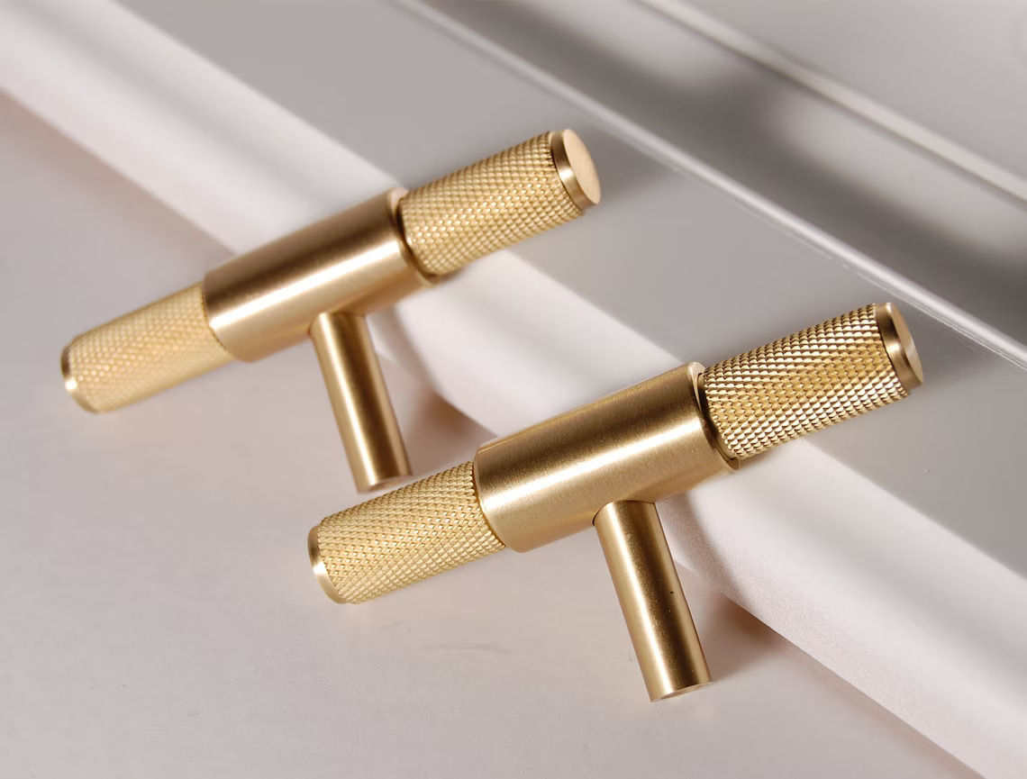 Brass Knurled T Knob