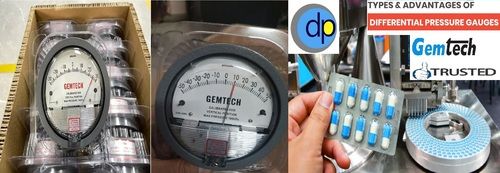 Pharmaceutical - GEMTECH Make Differential Pressure Gauge Surat Gujarat