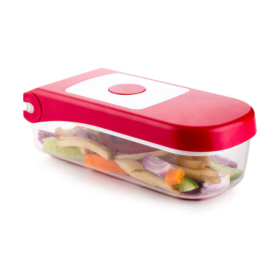 Ganesh Plastic Chopper Vegetable and Fruit Cutter Red