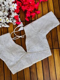 shinny tone blooming georgete blouse