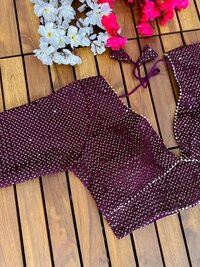 shinny tone blooming georgete blouse