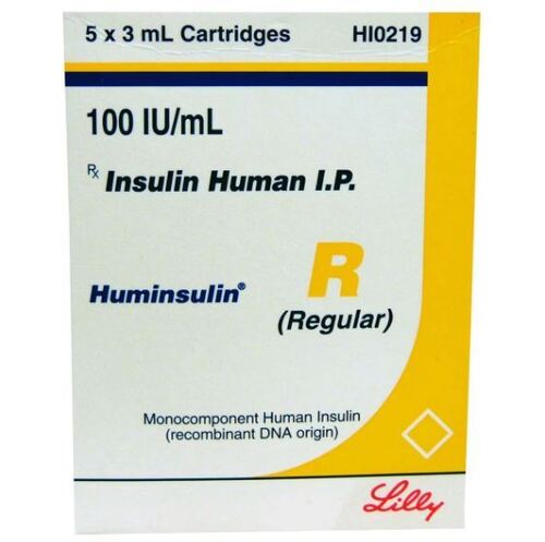 HUMINSULIN R 100IU CARTRIDGE