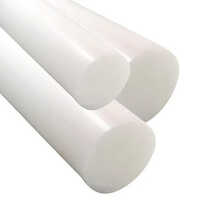 UHMW PE Rods - Ultra High Molecular Weight Polyethylene 1-Inch Diameter White Color Exceptional Impact Resistance Low Friction Surface