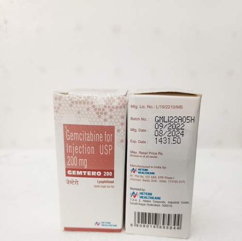 GEMCITABINE FOR INJECTION USP 200 GM GEMTERO 200GM