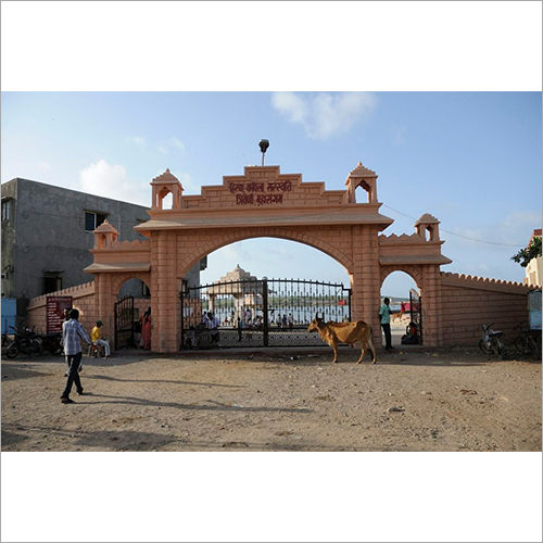 Sand Stone Gate Construction Work