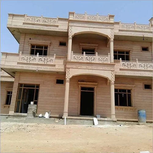 Sand Stone Home Construction Work