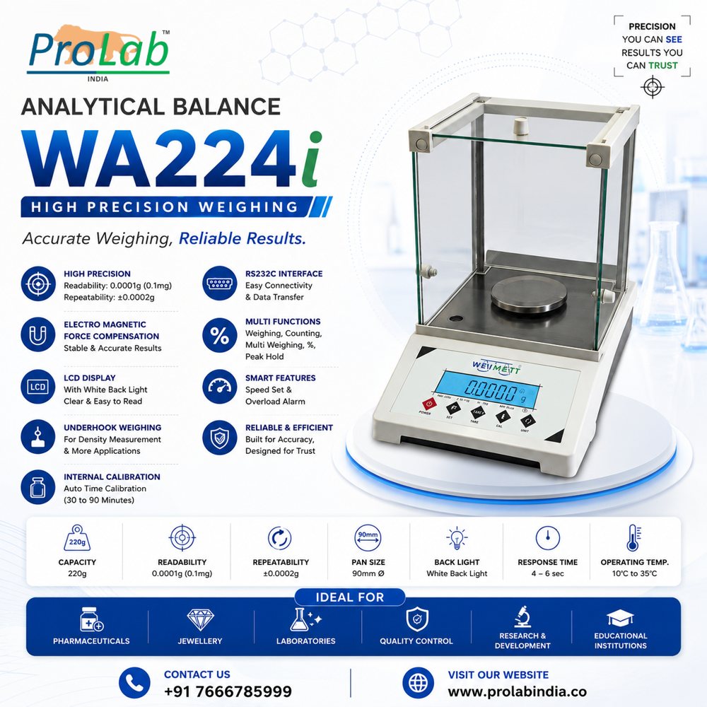 Analytical Balances - 0.1MG Accuracy , Digital Monitor Display, White Color, 230VAC Power Supply