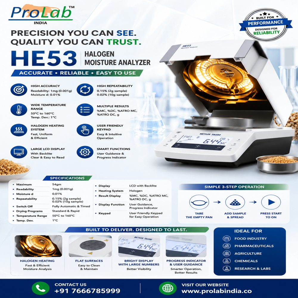 Mettler Toledo Moisture Analyzer - Accuracy: 100  %