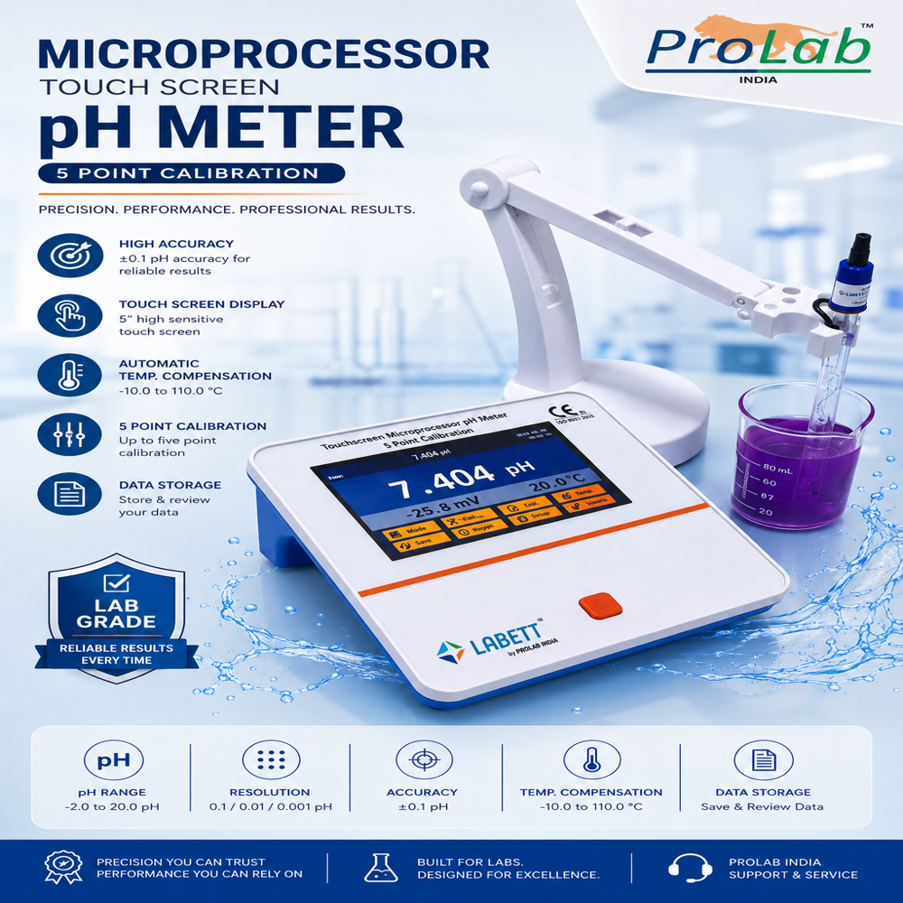Ph Meter - 2 Kilograms, White | Laboratory Use, Accurate Ph Measurement