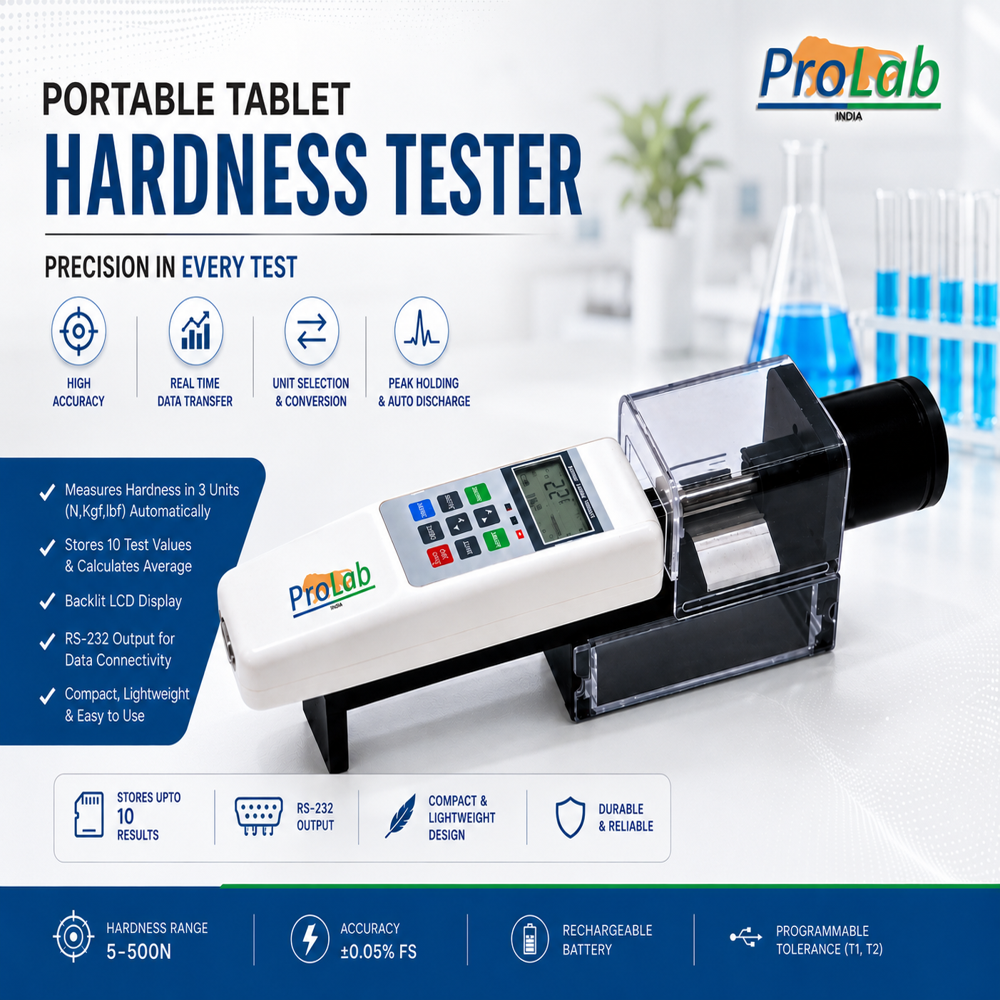 Portable Tablet Hardness Tester - Color: White