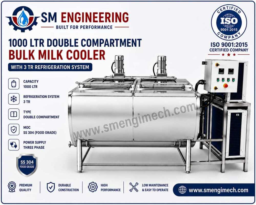 1000 Ltr Bulk Milk Cooler