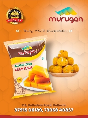 Organic Gram Flour - 500g Loose Pack | A Grade Yellow Lentil Flour for Sweets & Savouries, Packed in Gravure Pouch, Vibrant Yellow Color