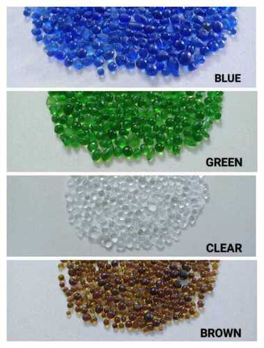 Super round and polished blue green brown clear glass color pebbles and glass beads for sale