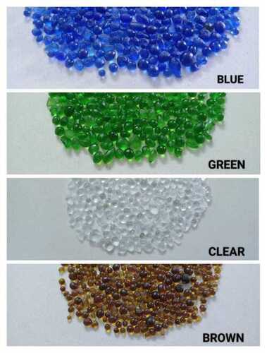 Super Round And Polished Blue Green Brown Clear Yellow Colore Stone Pebbles And Glass Beads Sand For Bulk Used Size: 3-6 Mm