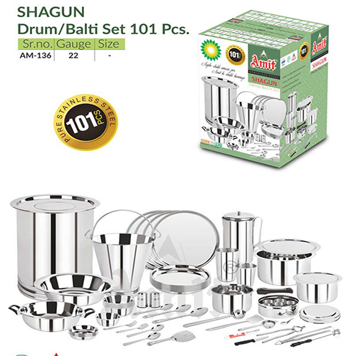 Shagun Drum Balti Set 101 pcs