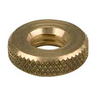 Brass Knurled Nut - Brass Alloy, Various Sizes, Golden Color, Galvanized Surface Treatment | Ideal For Industrial, Mechanical, Plumbing, And Electrical Applications
