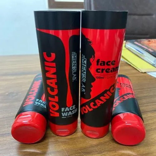 Red Printed Face Cream Packaging Tube