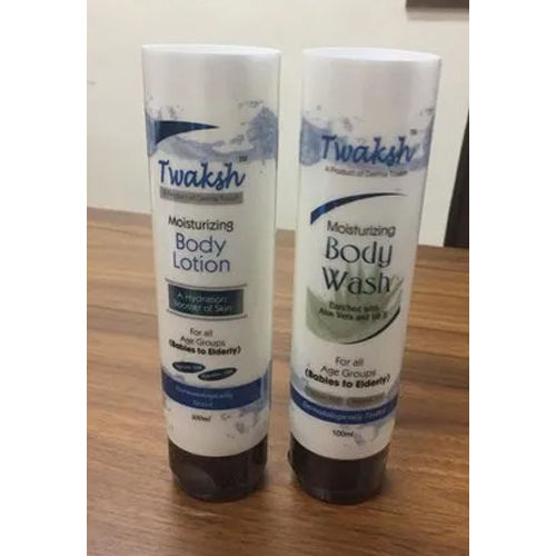 White Printed Cosmetic Packaging Tube