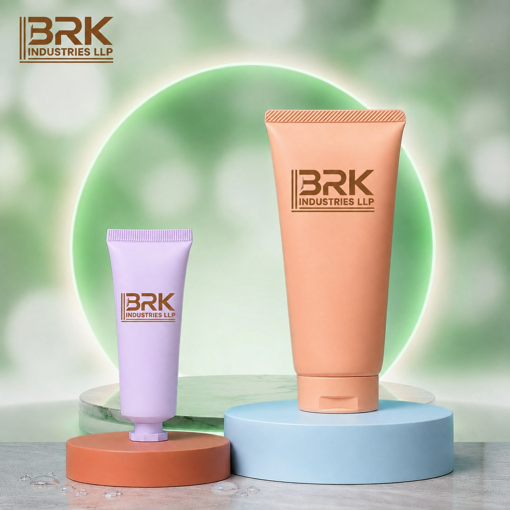Ayurvedic Ointment Packaging Tube - Plastic Material, Round Shape, White Color | Screw Cap Design, Ideal for Cream Packing