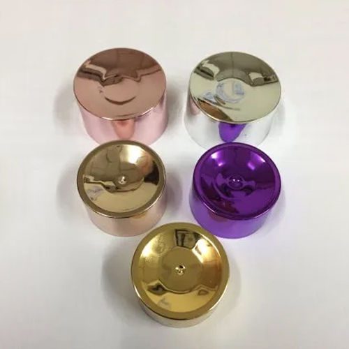 Multicolor Plastic Round Metallic Cap