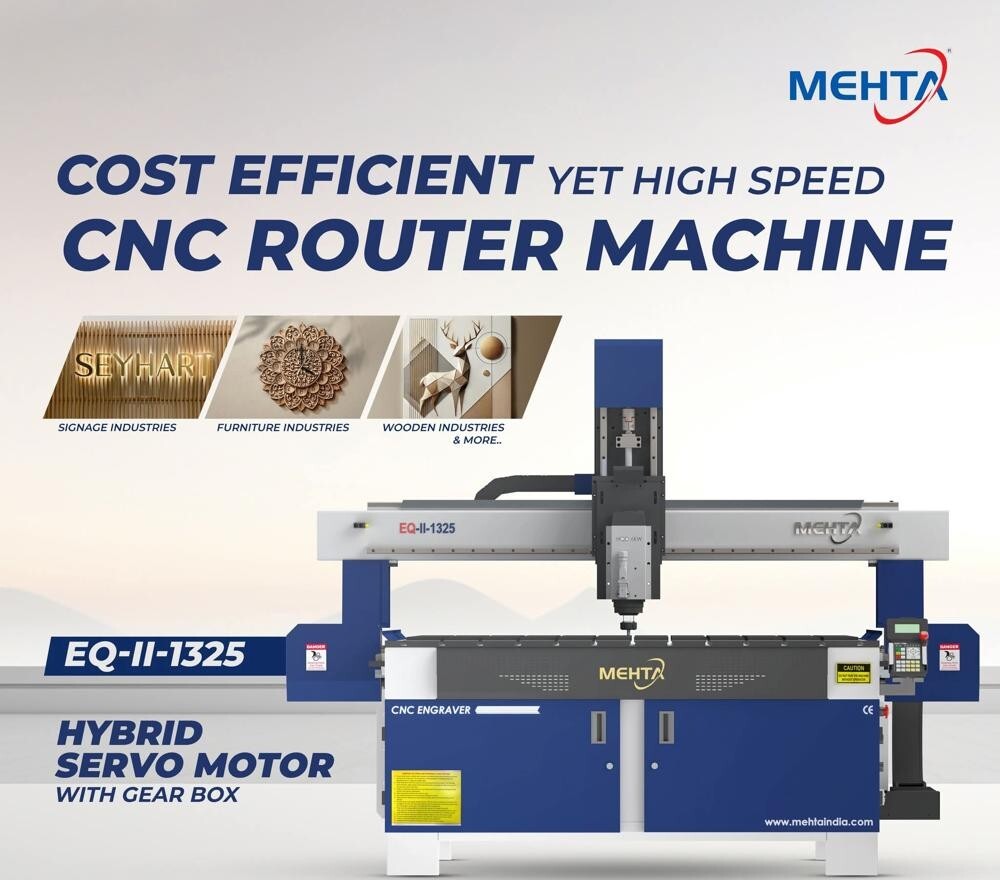 Mehta EQ-II-1325 CNC Router Machine With Closed Loop Motor