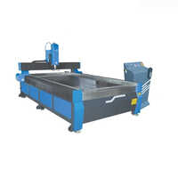 Cnc Stone Engraving Machine - 2385x3660x1600 Mm, Blue Color, Ac 420 V Power Supply, 24000 Rpm Spindle Speed, 1300x2500 Mm Machining Area, 15 M/min Max Speed, 5.5 Kw Water Cooled Spindle, 1-year Warranty