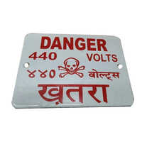 Danger Sign Plate - Metal, Various Sizes, White & Red | Durable Weather-resistant Material, Bold Hazard Symbols, Instructional Text