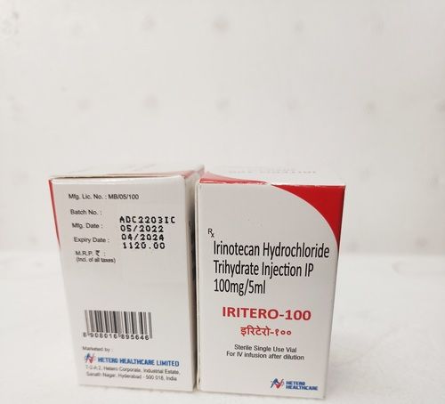 IRINOTECAN HYDROCHLORIDE TRIHYDRATE INJECTION 100 MG/5 ML IRITERO 100MG