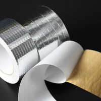 Aluminum Scrim Kraft Tape - Aluminum Foil + Kraft Paper, 165 Micron Total Thickness, Single-sided Adhesive, Silver Color, Moisture Sealing Solution