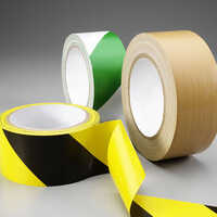 PVC Floor Marking Tape - 130-170 Micron Thickness, Multicolor Warning and Hazard Marking