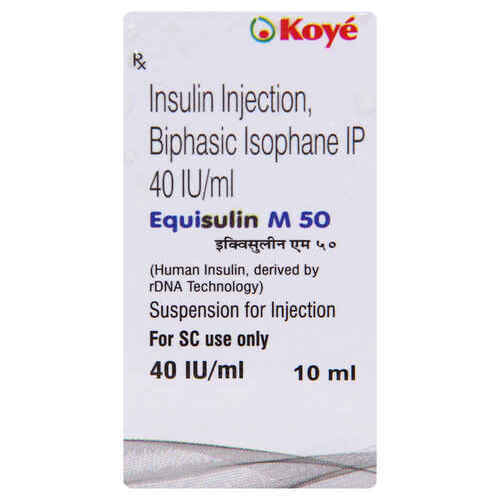 EQUISULIN-M 50 INSULIN INJECTION 40IU/ML