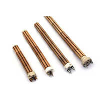 Porcelain Bobbin Heater - High-temperature Resistant Porcelain, Cylindrical Design, Brown Color | Copper Heating Element, Electric Power Source, Warranty Available