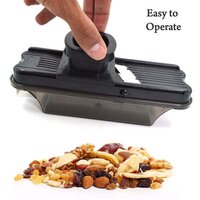 Stainless Steel Vegatable And Dry Fruit Slicer/cutter (0117b) - Stainless Steel, 20x7x6 Cm, Multi / Assorted (black) | Food Slicer For Versatile Food Preparation