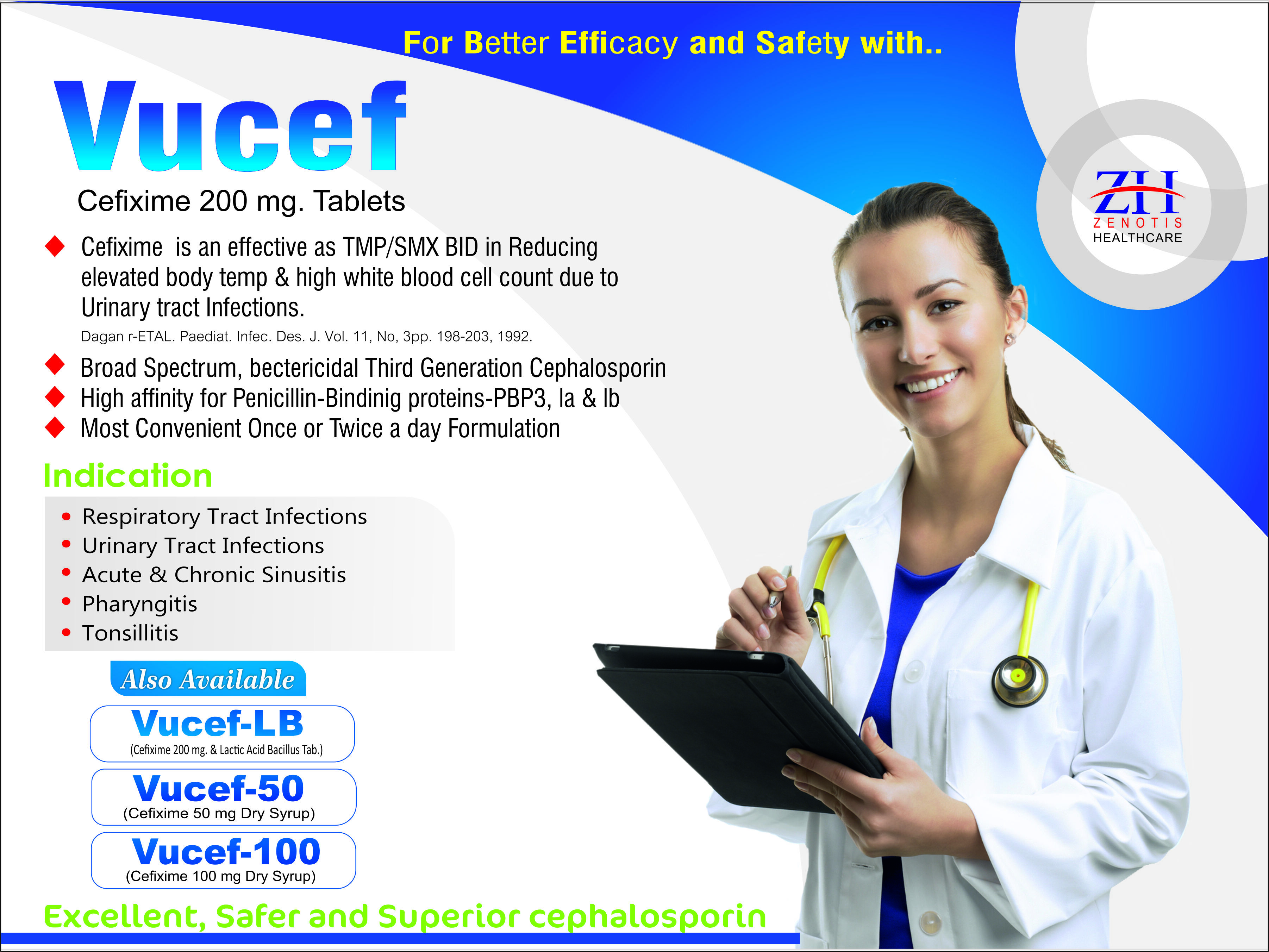 Cefixime 200mg with Lactic Acid Bacillus