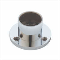 Silver Aluminum Round Curtain Holder - Premium Quality Stainless Steel, Rust Proof And Durable With Mirror Finish For 1 Inch Rod