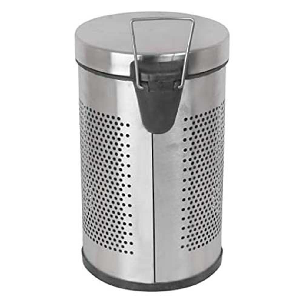 Sintage Stainless Steel  Perforated Pedal Bin With Lid and Bucket 10x14 -11L
