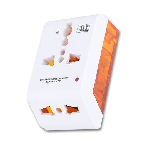 MX MULTIPLUG 3 PIN UNIVERSAL SOCKET CONNECTOR 5 AMP. POLYCARBONATE MOULDING