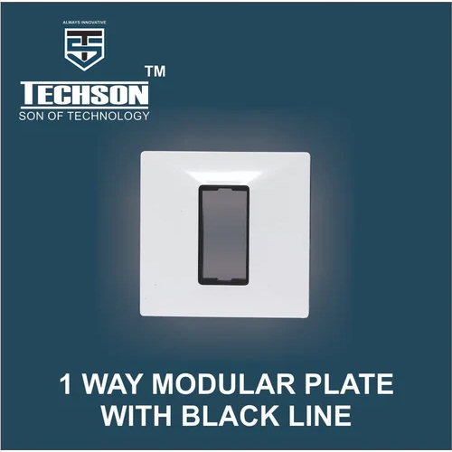 1 Way Modular Plate with Black Line