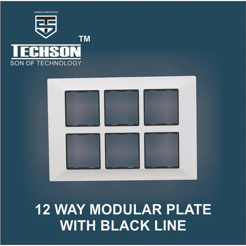 12 Way Modular Plate with Black Line