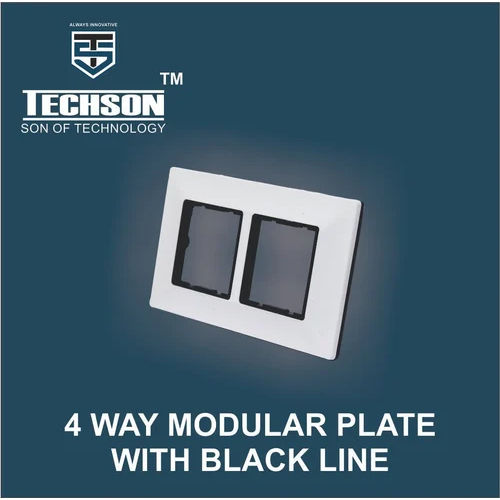 4 Way Modular Plate with Black Line