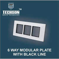 6 Way Modular Plate with Black Line
