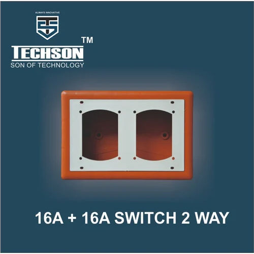 16A Plus 16A Switch 2 Way PVC Box