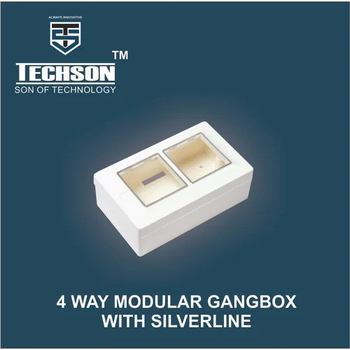 4 Way Modular Gangbox with Silverline