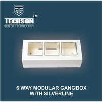 6 Way Modular Gangbox with Silverline
